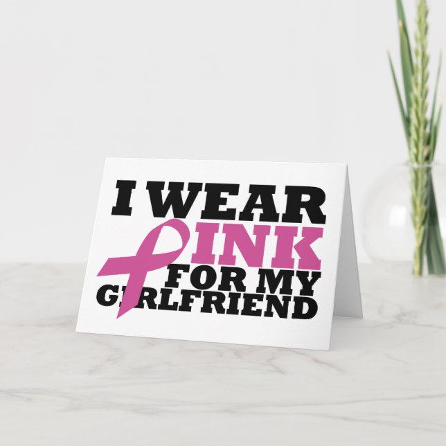 Jag Bäror Rosa för mitt flickvänkort Kort (Framsida)