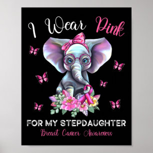 Jag Bäror Rosa för mitt stepdotters bröstcancerkri Poster