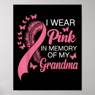 Jag Bäror Rosa till minnet av min mormor bröstcanc Poster