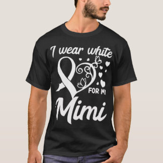 Jag Bäror vit för min medvetenhet om Mimi Lung Can T Shirt