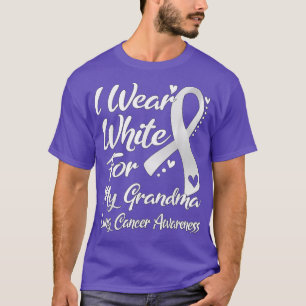 Jag Bäror vit för min mormor Lung Cancer-medvetenh T Shirt