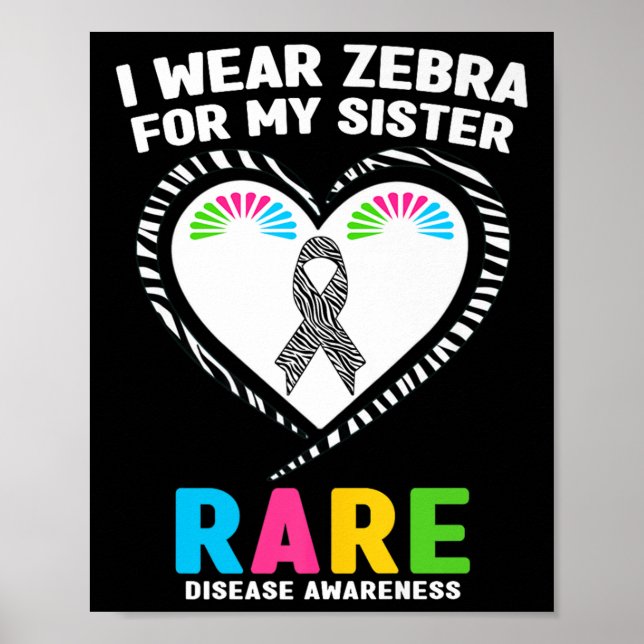 Jag Bäror Zebra för min medvetenhet om Sällsyntet  Poster (Framsidan)