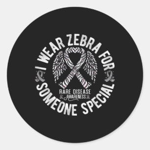 Jag Bäror Zebra för någon Speciell Sällsynt Sjukdo Runt Klistermärke