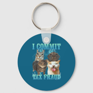 Jag begår skattebedrägeri Rolig Katt Meme Bootleg  Nyckelring