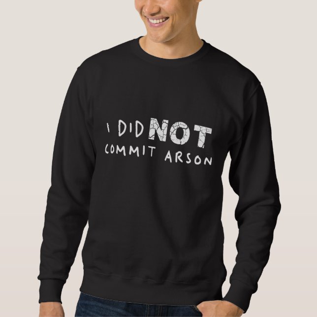 Jag begick inte arson 8 lång ärmad tröja (Framsida)