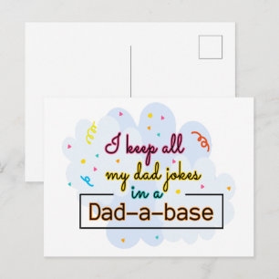 Jag Behålla alla mina Pappa skämt i en Pappa-A-bas Vykort