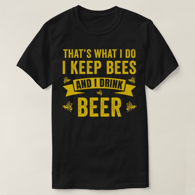 Jag Behålla Bees Funny Bee Hive Honung Funny T Shirt (Design framsida)
