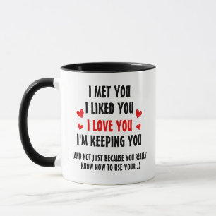 Jag behåller dig personlig valentinmugg mugg