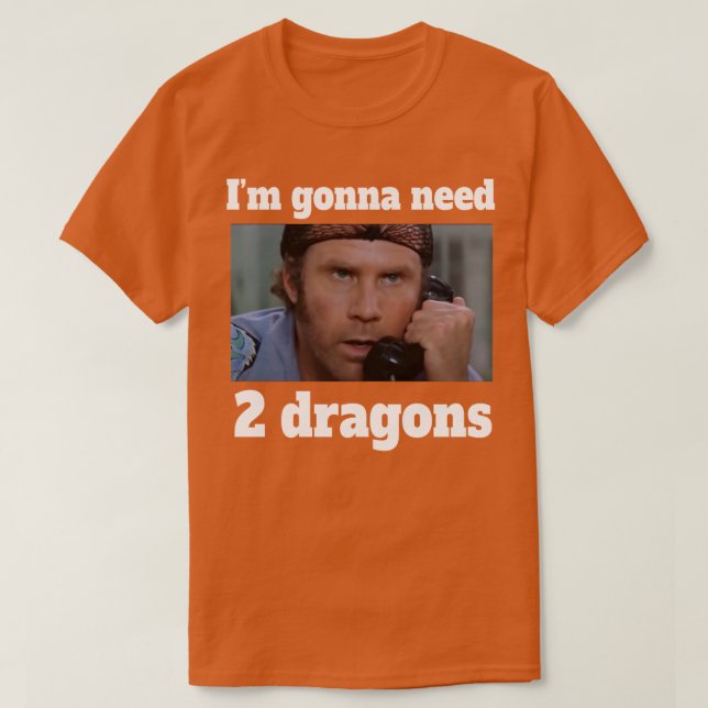 Jag behöver 2 drakar t shirt (Design framsida)