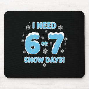 Jag behöver 6 7 snödagar Rolig snöig dag 67 lärare Musmatta