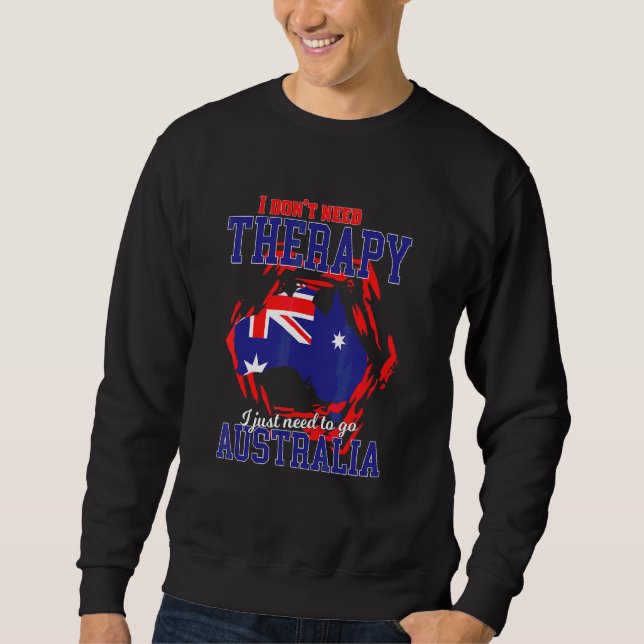 Jag behöver bara åka till Australien Lång Ärmad Tröja (Framsida)