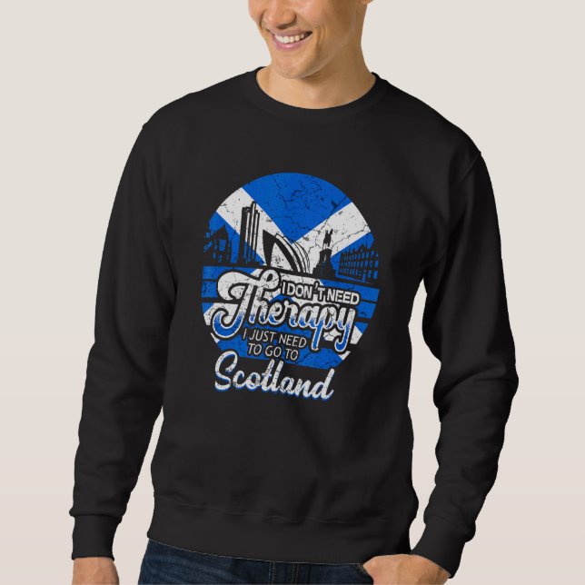 Jag behöver bara åka till Skottland Skottland Fl Lång Ärmad Tröja (Framsida)