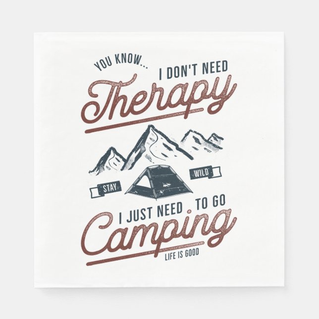 Jag behöver bara gå och campa pappersservett (Framsidan)