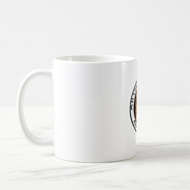 Jag behöver bara kaffe och Yorkie. Lustigt citat. Kaffemugg (Vänster)