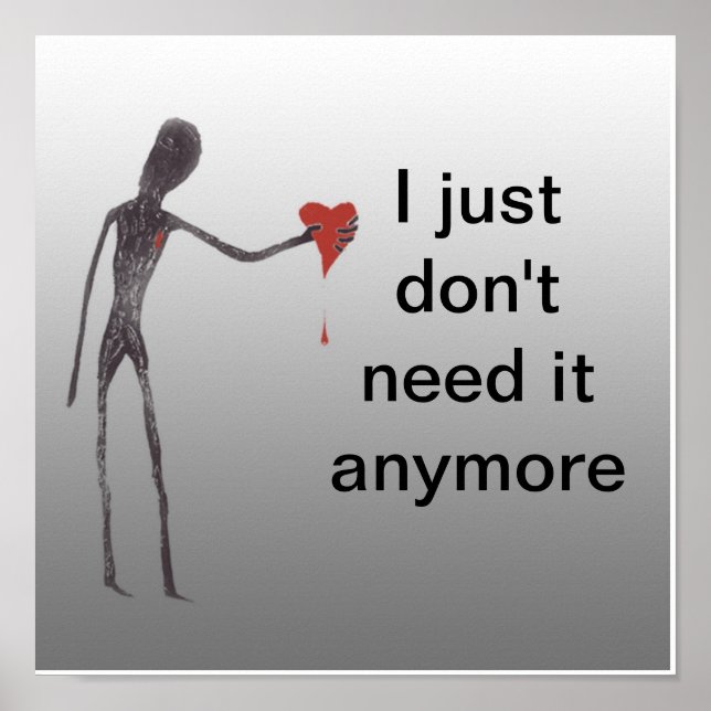 Jag behöver det inte längre poster (Framsidan)