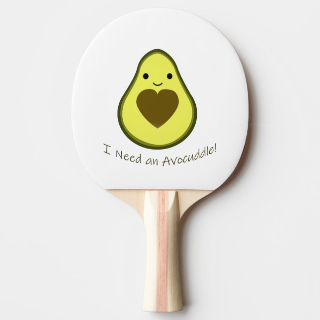 Jag behöver en Avocuddle Cute Kawaii Avocado Pingisracket (Framsidan)