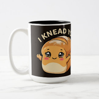Jag behöver en du— Kawaii Bröd Två-Tonad Mugg
