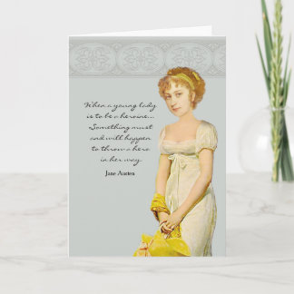 Jag behöver en Hero! Jane Austen Note Card Kort