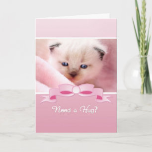 Jag behöver en hug, Siamese Kitten, Friend Encoura Kort