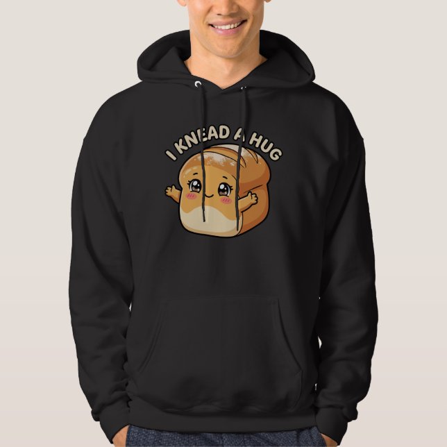 Jag behöver en kram — Kawaii Bröd Hoodie (Framsida)