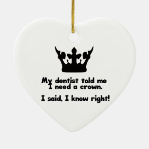 Jag behöver en krona julgransprydnad keramik