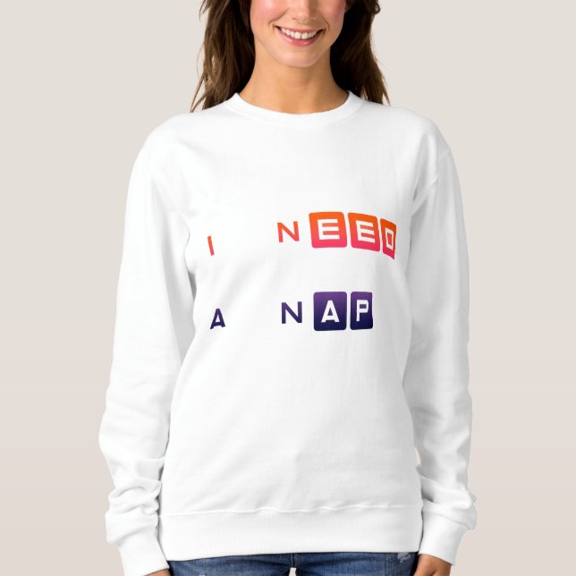 Jag Behöver En Lur Rolig Typografi Design 😴 T Shirt (Framsida)