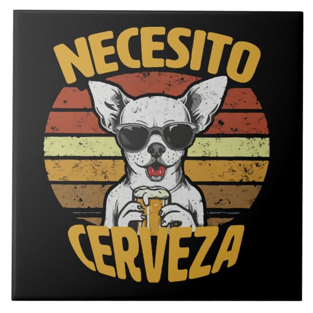 JAG BEHÖVER EN SÖT CHIHUAHUA ÖL KAKELPLATTA (Framsidan)