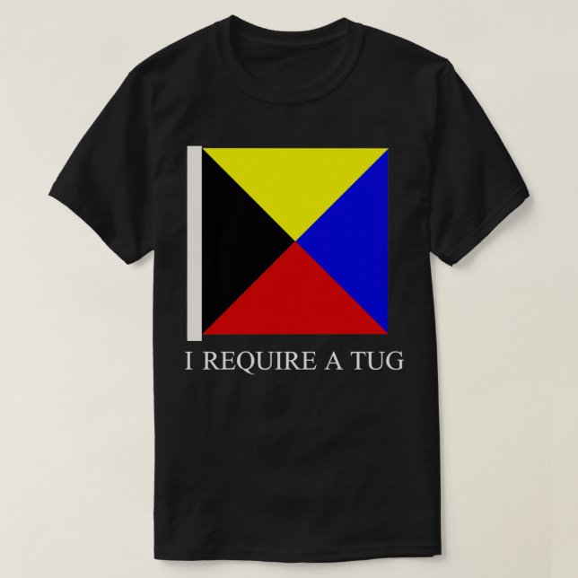 Jag behöver en tuggfunn Flagga Z T Shirt (Design framsida)