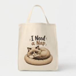 Jag behöver en tupplur • Mysig katt Tygkasse