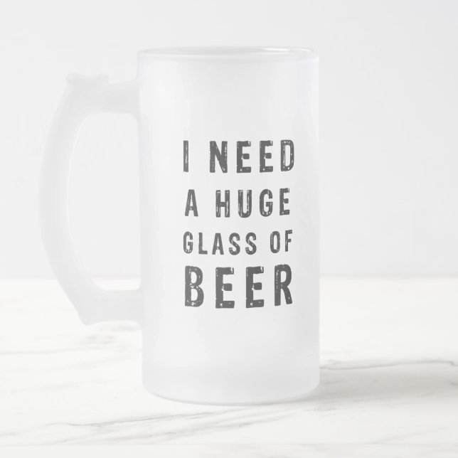 Jag behöver ett stort glas öl frostat ölglas (Vänster)