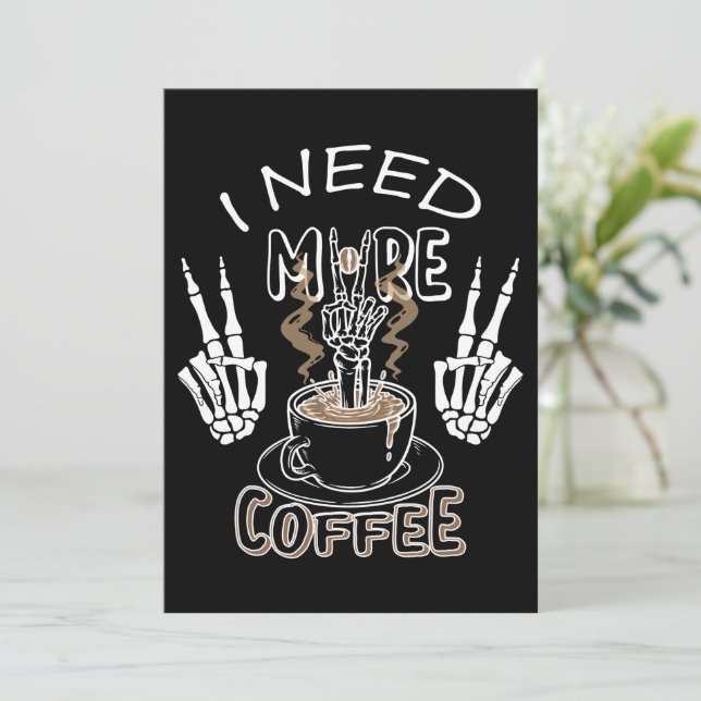 Jag behöver fler kaffepresentanter för halloween inbjudningar (Stående Fram)