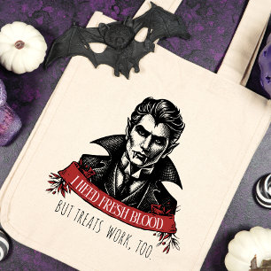 Jag behöver friskt blod-vampyr Halloween Tygkasse