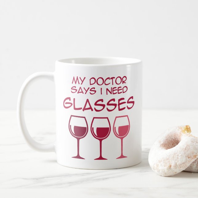 Jag behöver glasögon kaffemugg (Med munk)