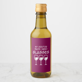 Jag behöver glasögon vinetikett
