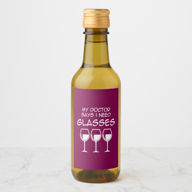 Jag behöver glasögon vinetikett (Framsida)