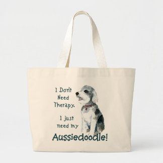 Jag behöver ingen behandling - Aussiedoodle Jumbo Tygkasse