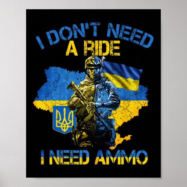 Jag behöver ingen lift, jag behöver ammunition  poster (Framsidan)