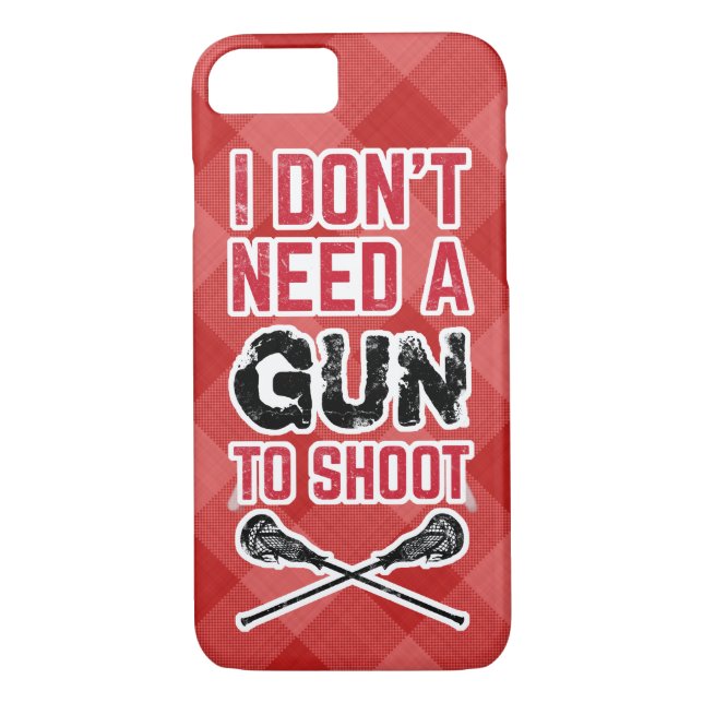 Jag behöver ingen pistol för att skjuta Lacrosse Case-Mate iPhone Skal (Baksida)
