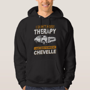 JAG BEHÖVER INGEN TERAPI Chevrolet Chevelle 1968 Hoodie