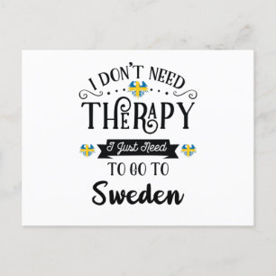 Jag behöver ingen terapi, jag behöver bara åka til vykort