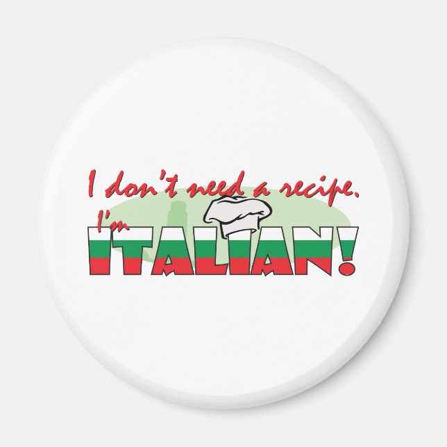 Jag behöver inget recept. magnet (Framsidan)