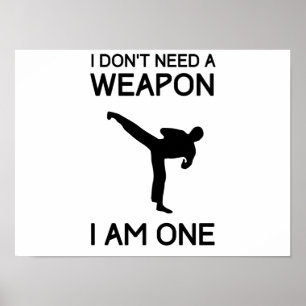 Jag behöver inget vapen poster