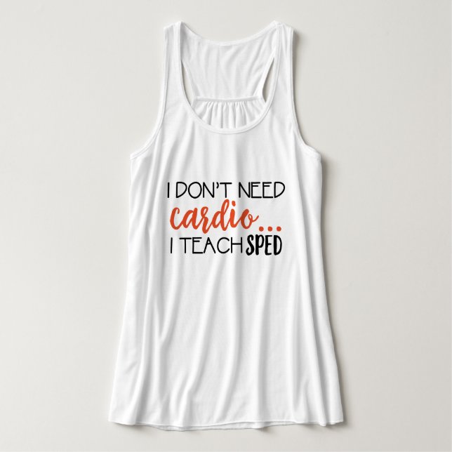 Jag behöver inte cardio…, Jag undervisar RUSAT Linne Med Racerback (Design framsida)