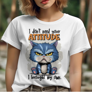 Jag behöver inte ditt Kattdjur med Påstående T Shirt