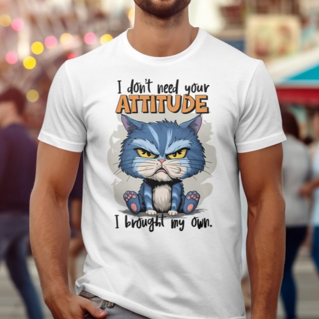 Jag behöver inte ditt Kattdjur med Påstående T Shirt (Skapare uppladdad)