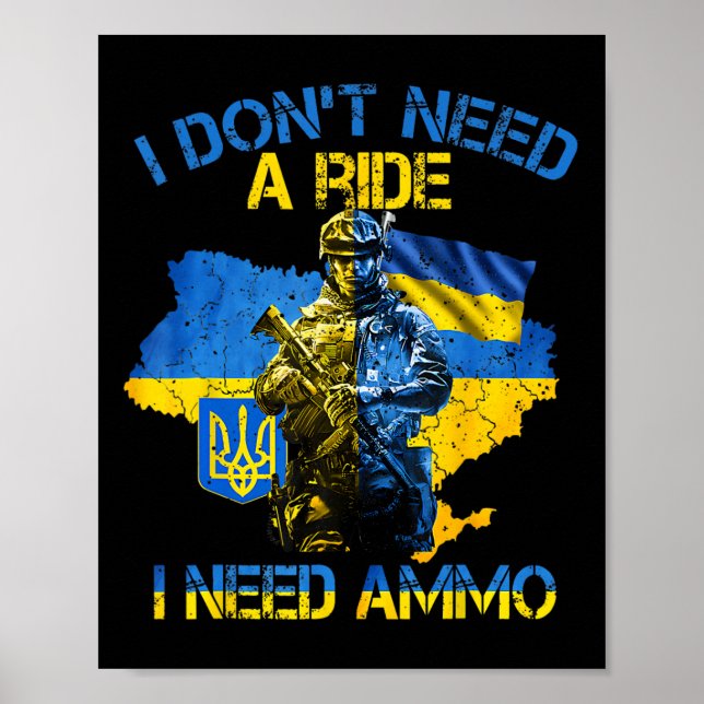 Jag Behöver Inte En Resa Jag Behöver Ammo Stolt Su Poster (Framsidan)