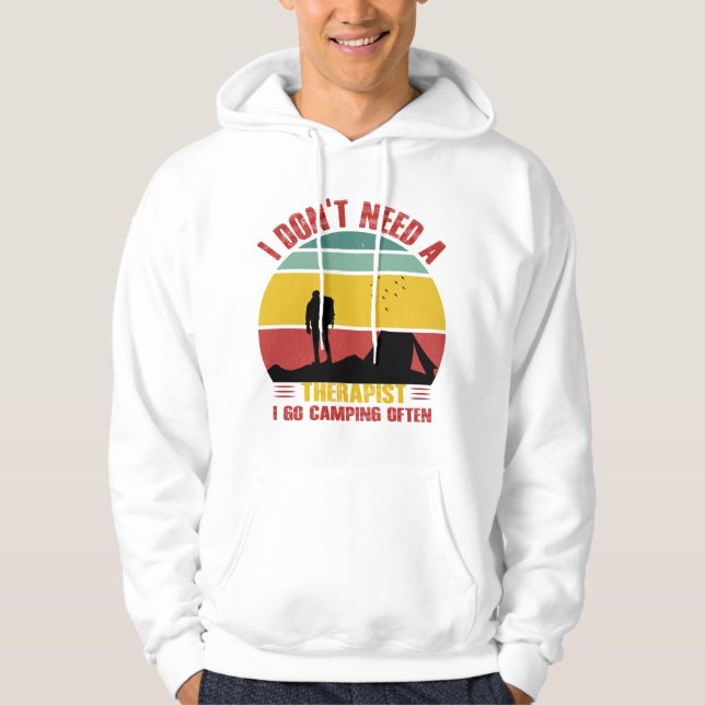 JAG BEHÖVER INTE EN TERAPIST, JAG GÖR OFTA. HOODIE (Framsida)