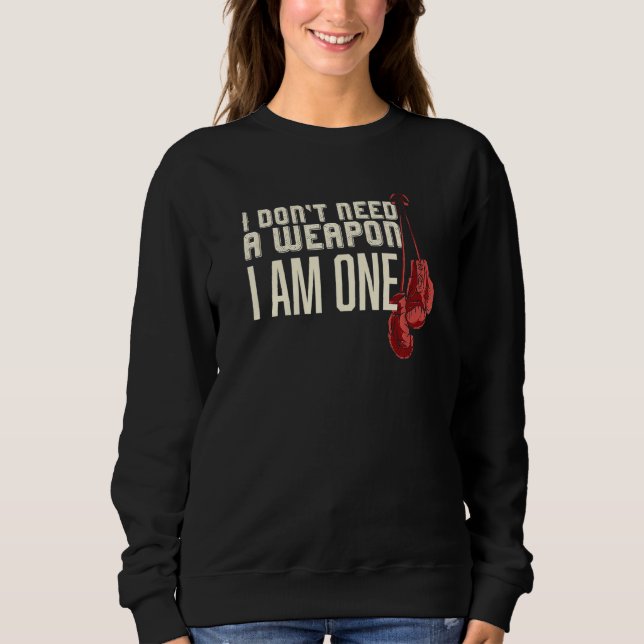 Jag Behöver Inte Ett Vapen Boxnings Handskor Boxar T Shirt (Framsida)