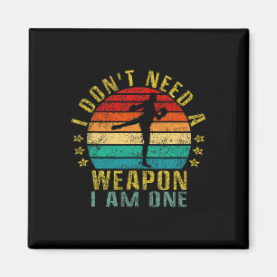 Jag Behöver Inte Ett Vapen Jag Är Ett Roligt Retro Magnet