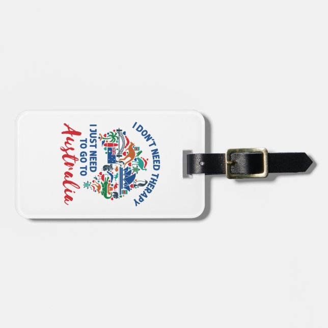 Jag behöver inte gå till Australien. Bagagebricka (Horisontell Framsida)